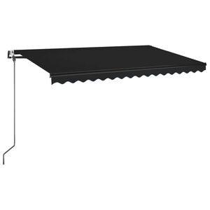 vidaXL markise 400x350 cm automatisk betjening antracitgr&aring;