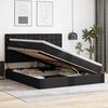 vidaXL Opbevaringsseng med madras Sort 180 x 200 cm Faux l&aelig;der