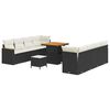 vidaXL Havesofa S&aelig;t 12 stk. 10-Antal s&aelig;der Sort polyrattan