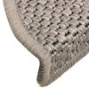 vidaXL selvkl&aelig;bende trappem&aring;tter 30 stk. 56x17x3 cm sisal-look s&oslash;lv