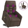 vidaXL massagestol med l&oslash;ftefunktion mikrofiberstof brun