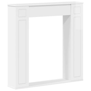 vidaXL Pejseramme Hvid h&oslash;jglans 100 x 20 x 100 cm Konstrueret tr&aelig;