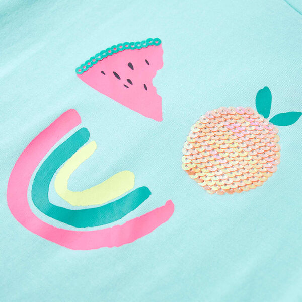 T-shirt til børn str. 116 lys mintgrøn