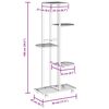 vidaXL blomsterstativ 5 niveauer med hjul 44x23x100 cm jern sort