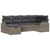 vidaXL Havesofa S&aelig;t 6 stk. Gr&aring; polyrattan