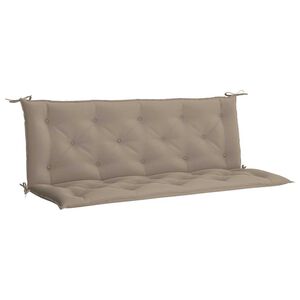 vidaXL hynde til haveb&aelig;nk 150x(50+50)x7 cm oxfordstof gr&aring;brun