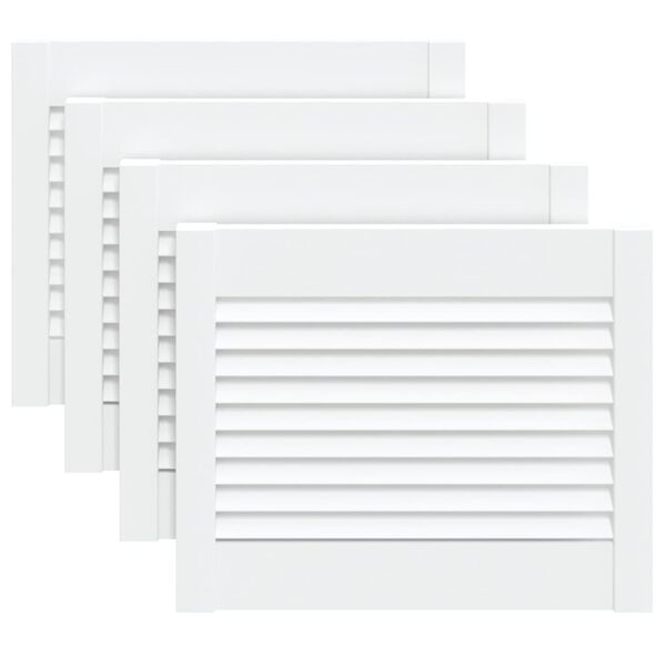 vidaXL skabsl&aring;ger 4 stk. 39,5x49,4 cm lameldesign massivt fyr hvid