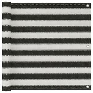 vidaXL altanafsk&aelig;rmning HDPE 90x300 cm antracitgr&aring; og hvid