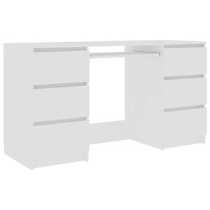vidaXL skrivebord 140x50x77 cm konstrueret tr&aelig; hvid