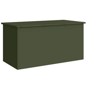 vidaXL Udend&oslash;rs Opbevaringskasse Oliven gr&oslash;n 100 x 50,5 x 50 cm St&aring;l