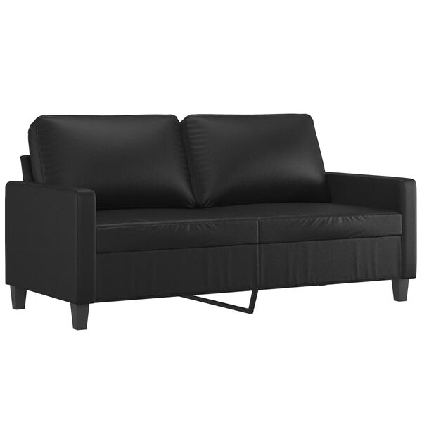 vidaXL 2-personers sofa 140 cm kunstl&aelig;der sort