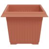 vidaXL Firkantet Blomsterkrukke 6 pcs Mursten R&oslash;d 23 x 23 x 17,5 cm