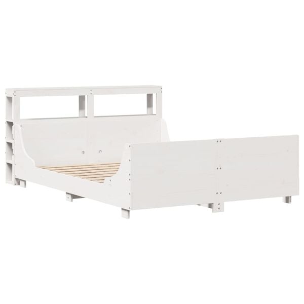 vidaXL sengeramme uden madras 120x200 cm massivt fyrretr&aelig; hvid