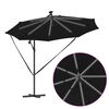 vidaXL Kantilever bananparasol Sort 294 x 294 x 248 cm