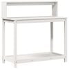 vidaXL plantebord med hylder 108x50x109,5 cm massivt fyrretr&aelig; hvid
