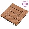 vidaXL Terrasse Flise 11 pcs Brun 30 x 30 cm WPC