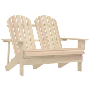 vidaXL 2-personers Adirondack-havestol massivt grantr&aelig;