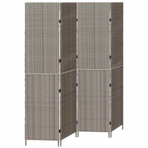 vidaXL Rumdeler Gr&aring; 195 x 180 cm polyrattan