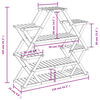 vidaXL blomsterstativ 110x25x105 cm massivt fyrretr&aelig;