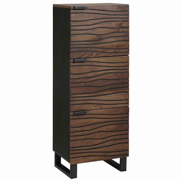 vidaXL Highboard Brun 40 x 33 x 110 cm Massivt mangotr&aelig;