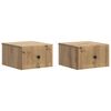 vidaXL V&aelig;gh&aelig;ngt Natbord med skuffe 2 pcs Artisan-eg 33 x 34,5 x 20 cm