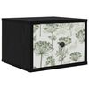vidaXL V&aelig;gmonteret natbord GOTHA Sort eg 36 x 33 x 25 cm