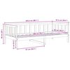 vidaXL daybed 90x200 cm massivt fyrretræ sort