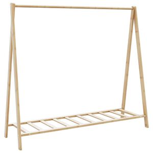 vidaXL t&oslash;jstativ med hylder 106x34x102 cm bambus