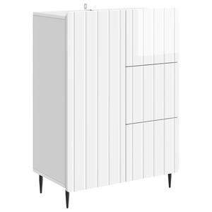 vidaXL Sideboard Hvid h&oslash;jglans 66 x 34,5 x 91,5 cm Konstrueret tr&aelig;