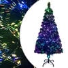 vidaXL kunstigt juletr&aelig; med juletr&aelig;sfod 120 cm fiberoptik