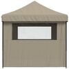 vidaXL Party Tent Gr&aring;brun 279 x 410 x 315 cm Oxford stof