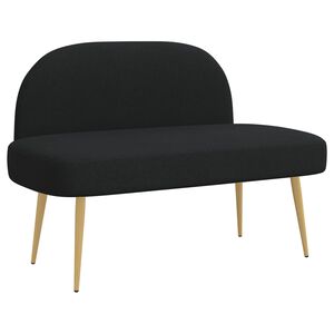 vidaXL Polstret b&aelig;nk med ryg Sort 110 x 60 x 76 cm