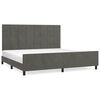 vidaXL Sengeramme uden madras M&oslash;rkegr&aring; 200x200 cm Fl&oslash;jl