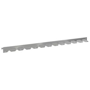 vidaXL Pl&aelig;nekant 10 stk. 102 x 4 x 4 cm St&aring;l S&oslash;lv