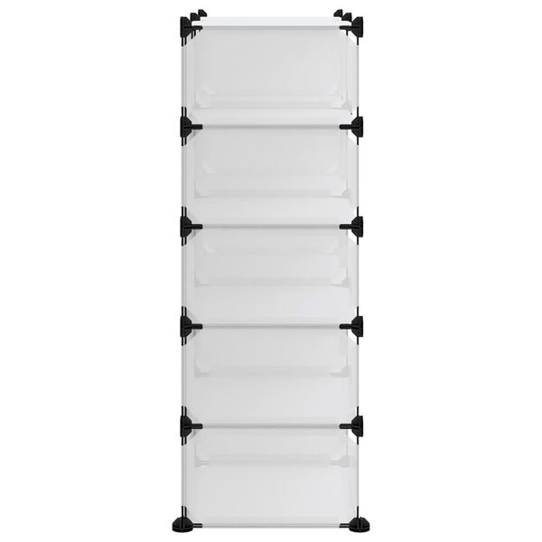 vidaXL skoreol 84x32x88,5 cm PP transparent