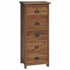 vidaXL Skuffeskab Naturfarvet 45 x 35 x 110 cm Massiv Teaktr&aelig;