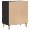vidaXL Sideboard med skuffe Sort eg 60 x 35 x 70 cm Konstrueret tr&aelig;