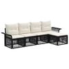vidaXL Havesofa S&aelig;t 5 stk. Sort polyrattan