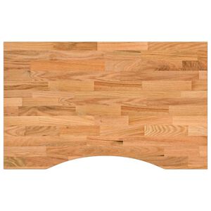 vidaXL bordplade 80x50x2,5 cm massivt egetr&aelig; rektangul&aelig;r lysebrun