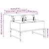 vidaXL sofabord 70x50x40 cm konstrueret træ og metal brunt eg