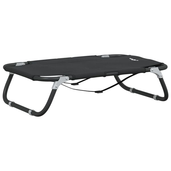 vidaXL hundeseng foldbar oxfordstof og stål antracitgrå