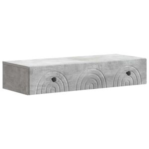 vidaXL V&aelig;gh&aelig;ngt Sideskab Betongr&aring; 87,5 x 34,5 x 17 cm Konstrueret tr&aelig;