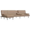 vidaXL L-formet sovesofa 255x140x70 cm kunstlæder cappuccinofarvet