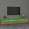 vidaXL tv-skab med LED-lys 240x35x40 cm sonoma-eg