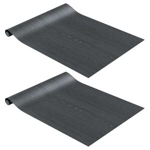 vidaXL selvkl&aelig;bende folie til m&oslash;bler 2 stk. 500x90 cm PVC m&oslash;rkt tr&aelig;