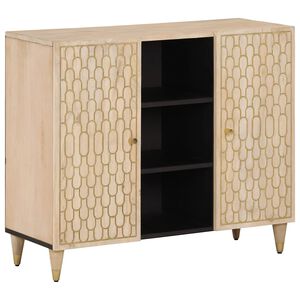 vidaXL skab 90x33x75 cm massivt mangotr&aelig;