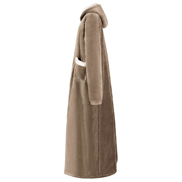 vidaXL T&aelig;ppe-hoodie Camel L Fleece og Flannel