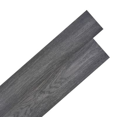 vidaXL selvklæbende PVC-gulvplanker 5,02 m² 2 mm sort og hvid
