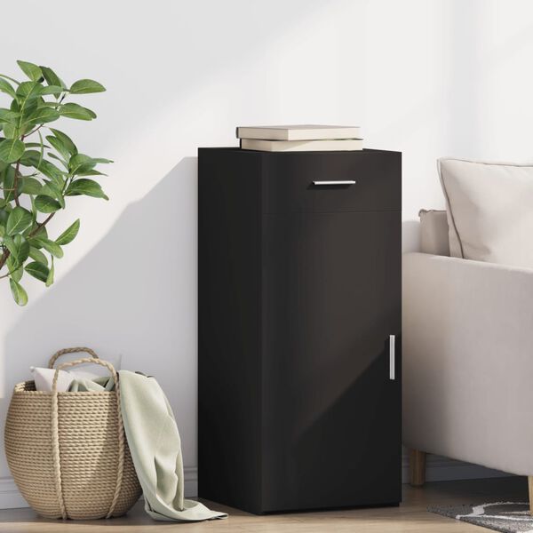 vidaXL skab 40x42,5x93 cm konstrueret tr&aelig; sort