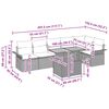 vidaXL Havesofa S&aelig;t med opbevaring 7 pcs Sort Poly rattan